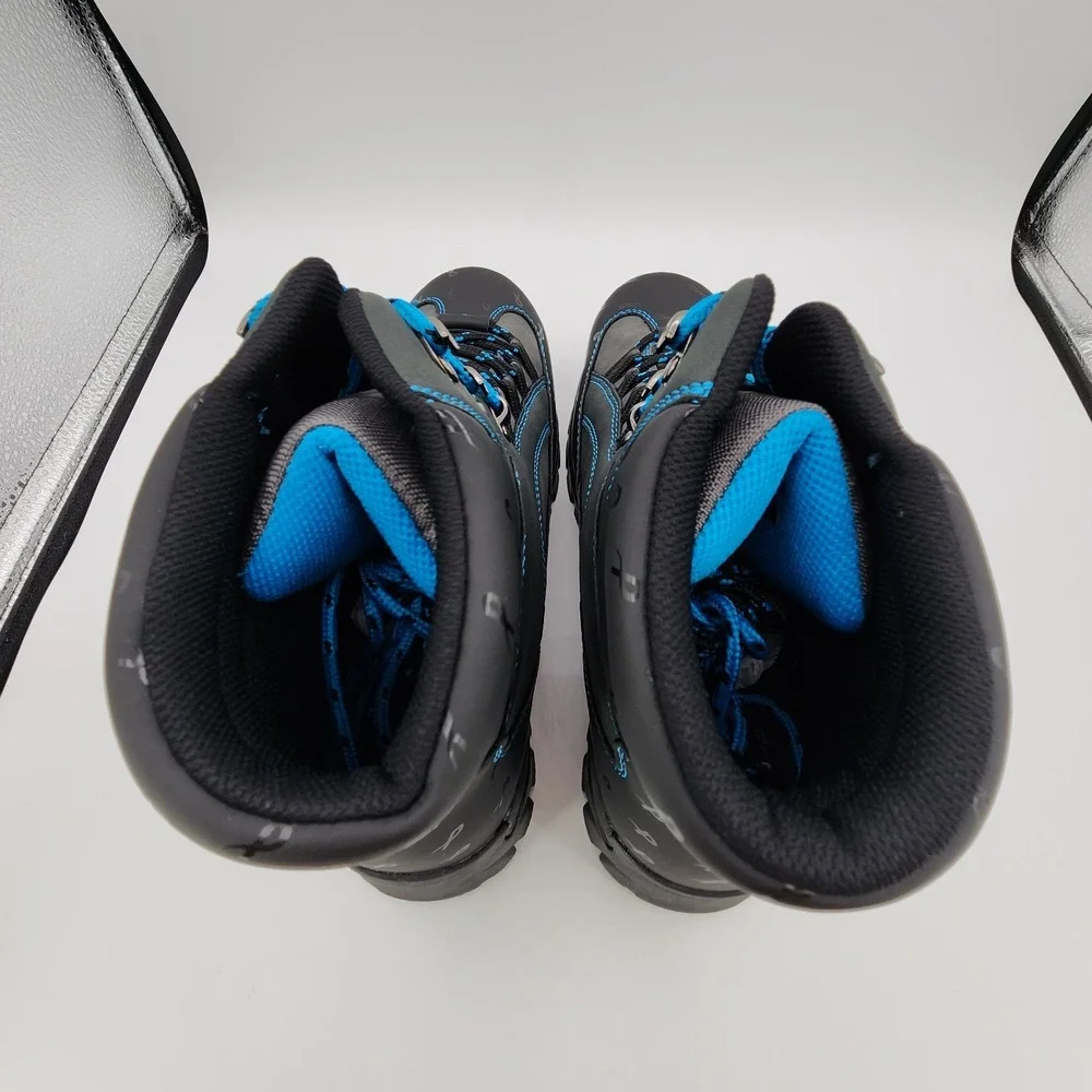Lugz x Psychworld Ridgeline Chukka Boots Mens 10 Black & Blue Lace Up NEW in Box